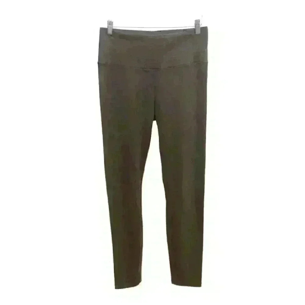 Hilary Radley Legging Pull On Stretch Faux Suede High  Waist Brown - Picture 2 of 10